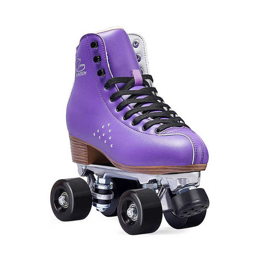 PAPAISON Roller Skates Pu Leather Four Wheel Shiny Unisex Aluminum Roller Skates Four Wheel Roller Skates - PAPAISON