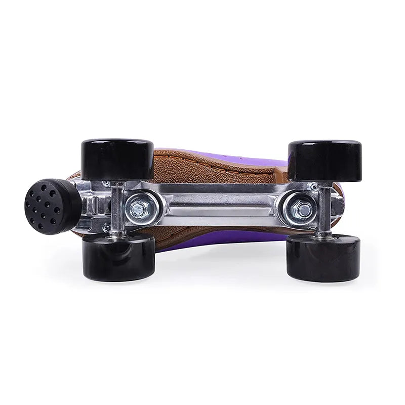 PAPAISON Roller Skates Pu Leather Four Wheel Shiny Unisex Aluminum Roller Skates Four Wheel Roller Skates - PAPAISON